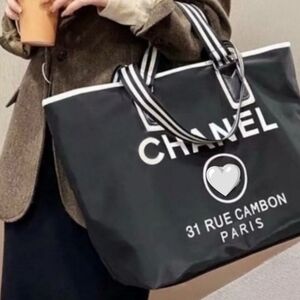 C Black and White Tote Bag
